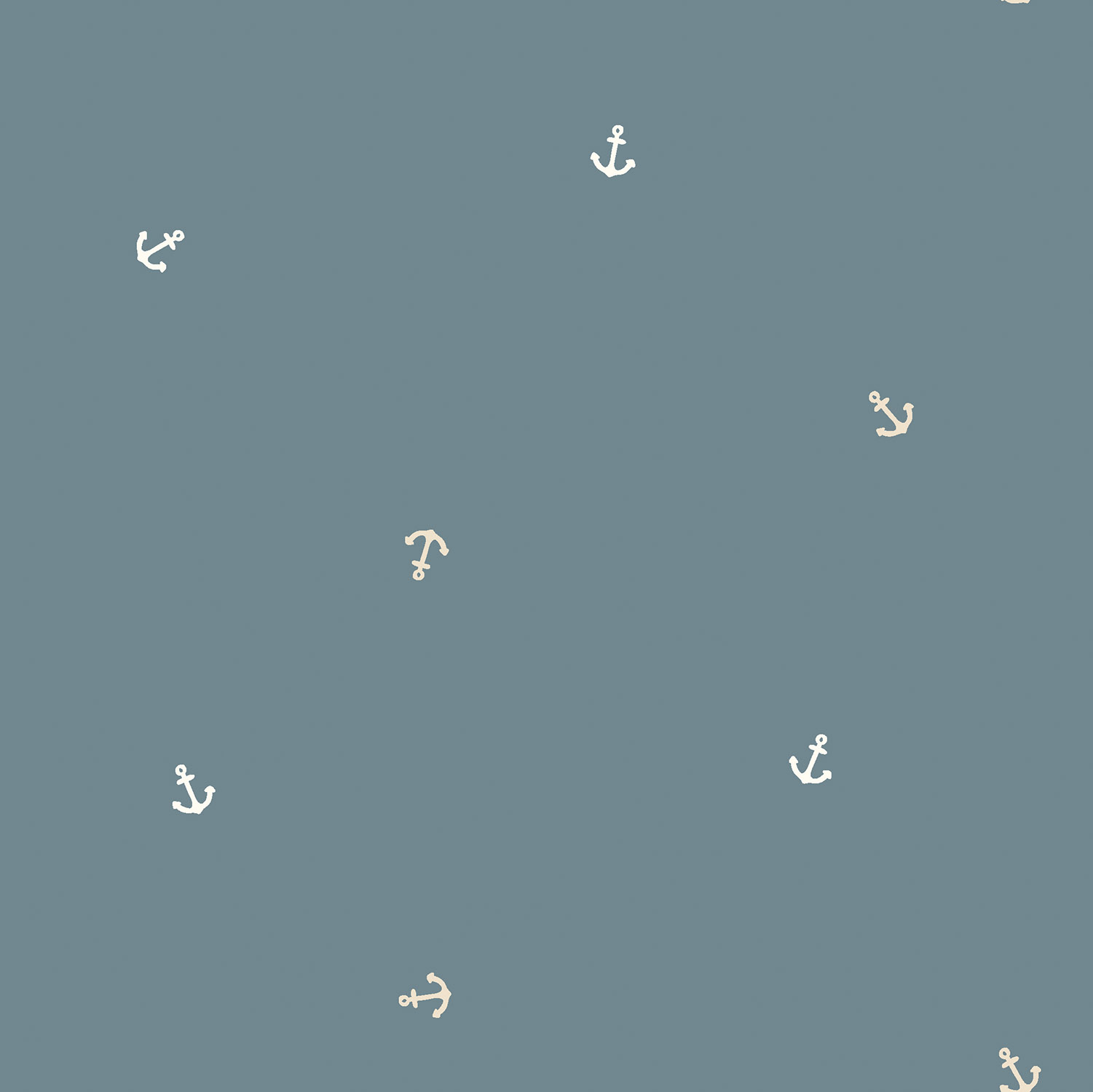  Motivjersey - Digitaldruck - Anker auf Indigo