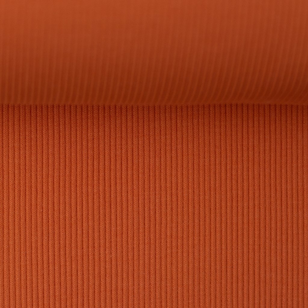 Grob gestricktes Rippbündchen Tessa von Swafing in leuchtendem Orange