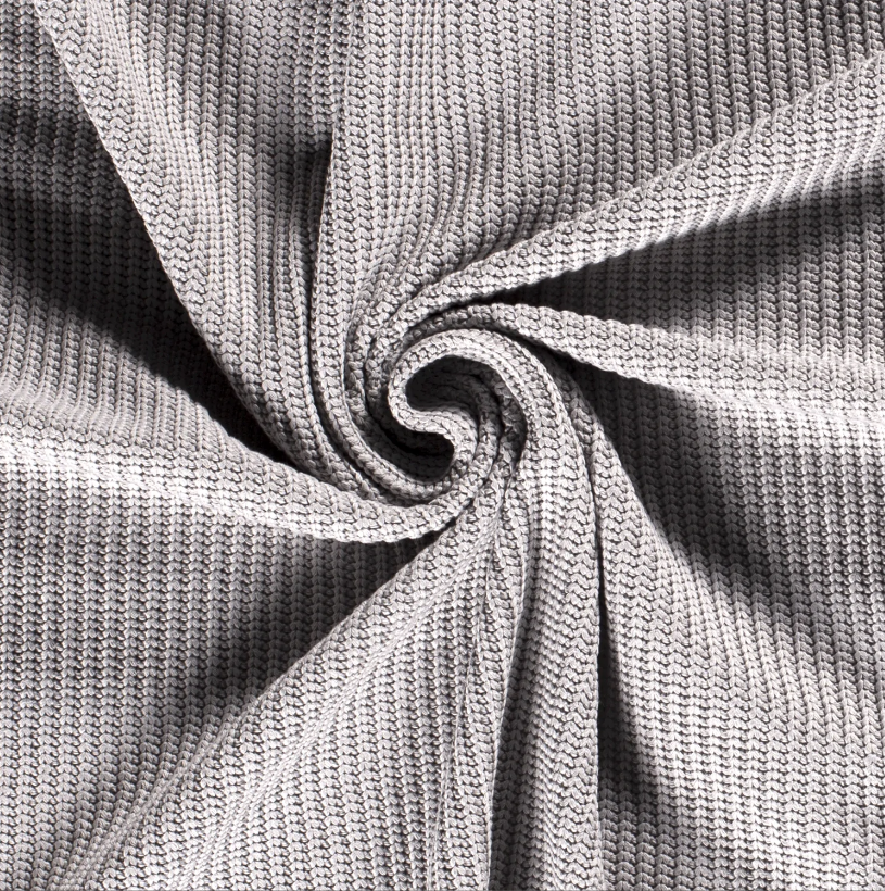 Strickstoff - Strick - Uni - Hellgrau