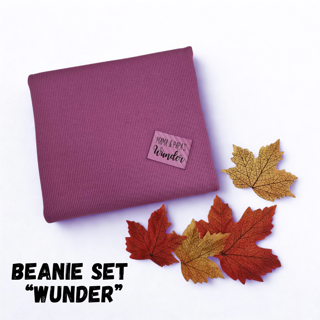 DIY Nähset - Stoffpaket - Hipster Beanie - Wunder