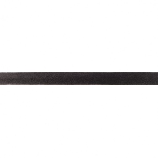Leder  - Schrägband - Uni - Schwarz - 14mm