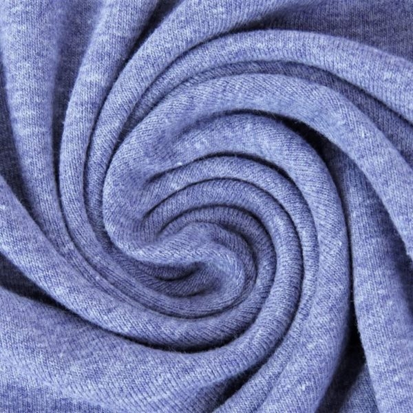 Baumwolljersey Melange - Jersey Stoff Uni meliert - Royal meliert