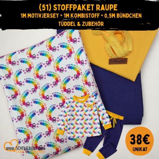 Stoffpaket - UNIKAT - Raupe