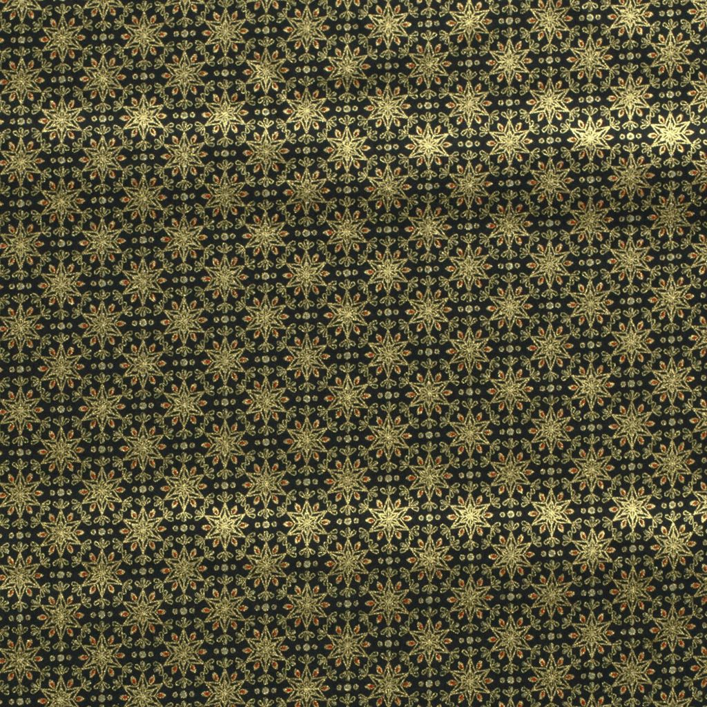 Webware - Baumwolle - Weihnachten - Weihnachtsstern in Gold auf Dunkelgrün