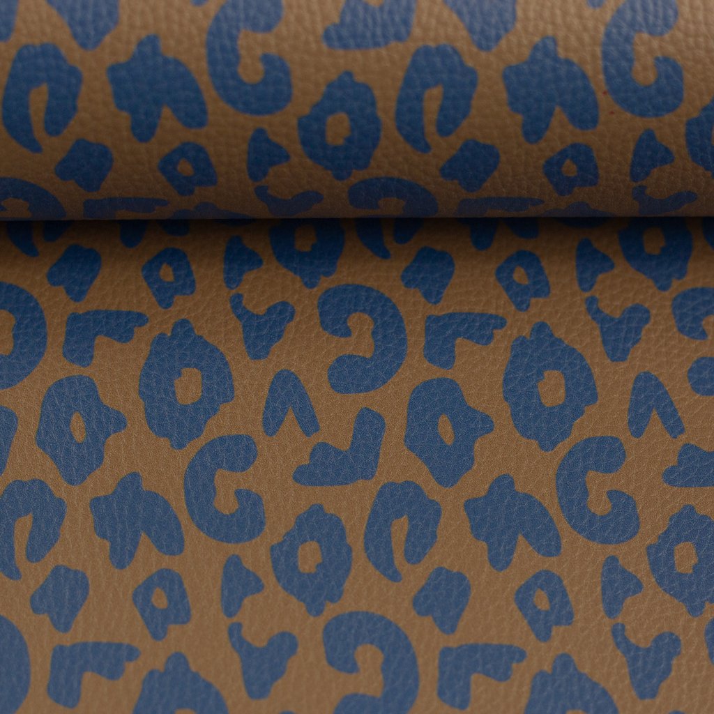 Kunstleder Happy Collection by Cherry Picking in Braun-Blau – Doubleface Lederimitat