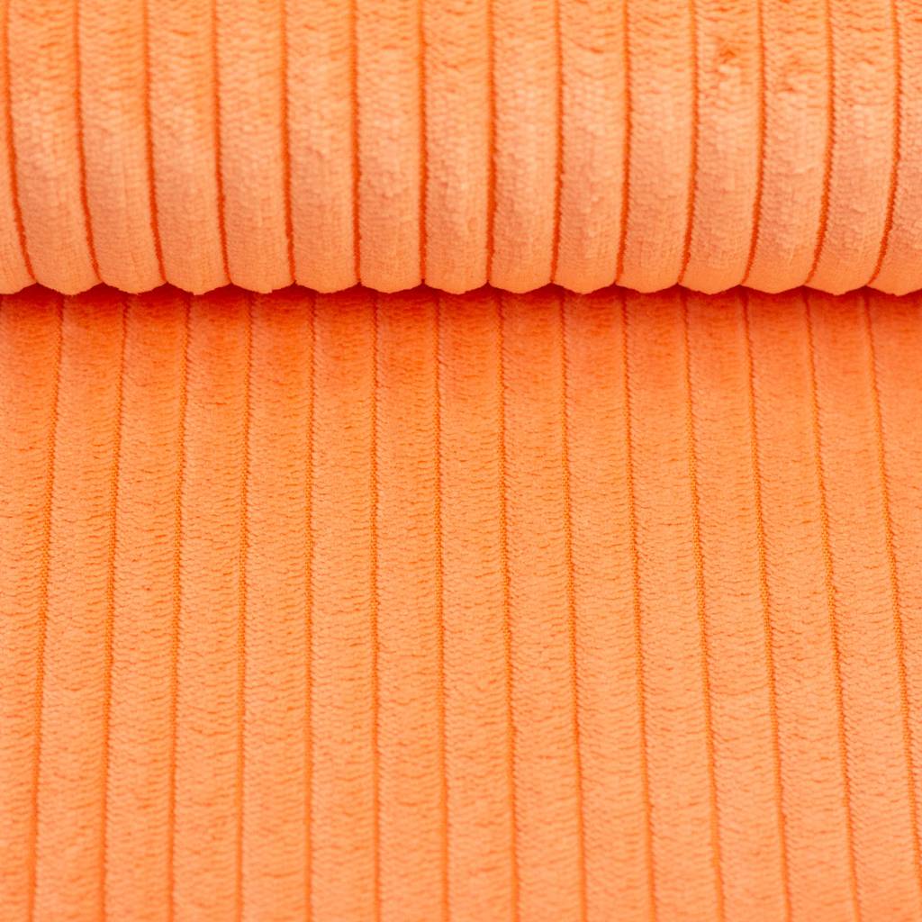 Swafing Breitcord Wanja in Apricot, robuster Cordstoff, 100% Polyester, 380g/m², ideal für Taschen und Kleidung, Schnuckidu Vorbestellung