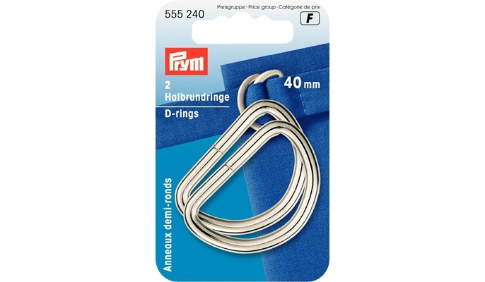 Prym - Halbrundringe - 40 mm - Silber - 555240