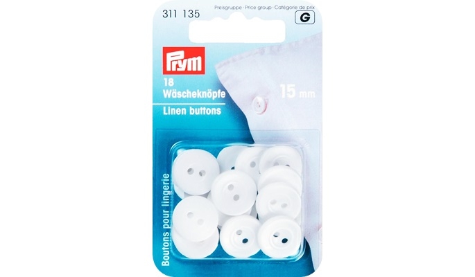 Prym - Wäscheknöpfe Kunststoff 15 mm