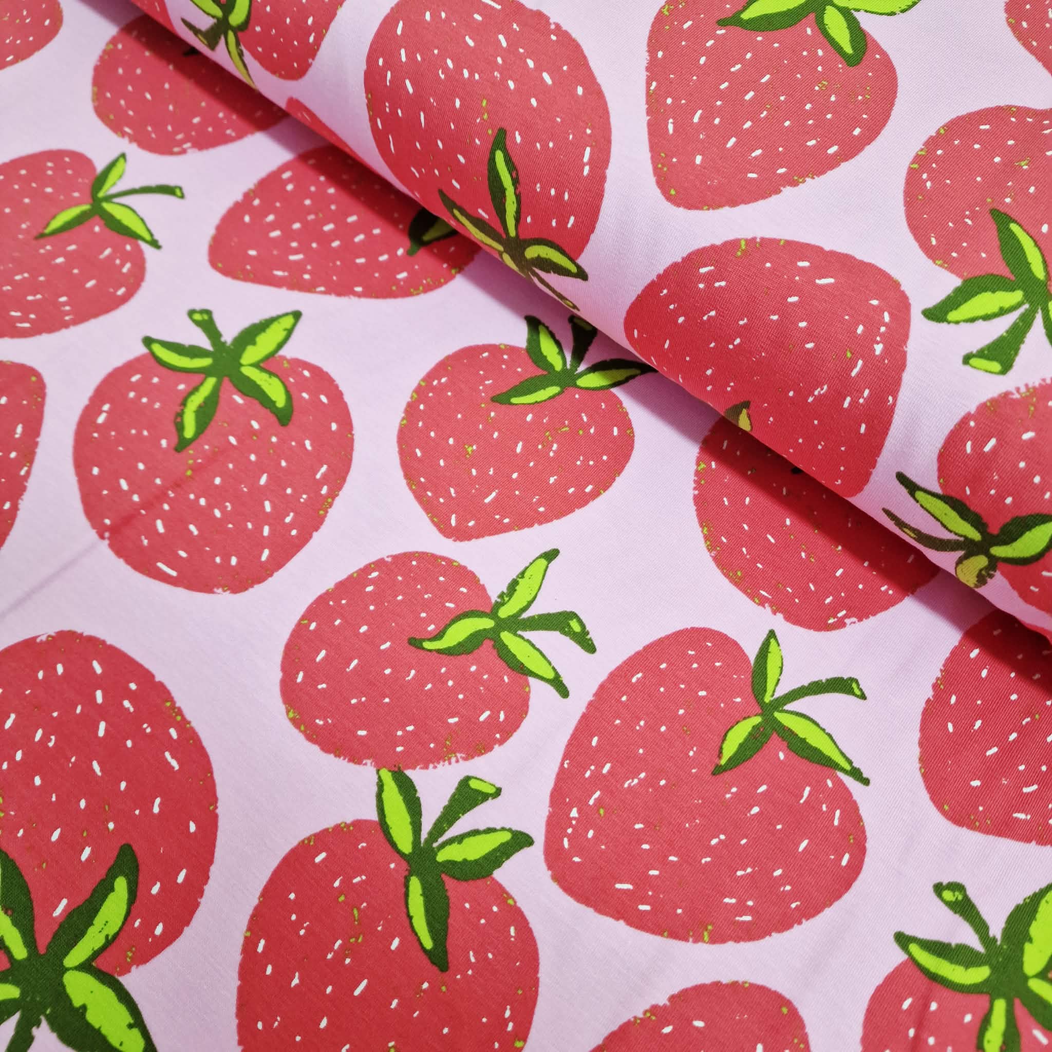  Motivjersey - Digitaldruck - Erdbeeren