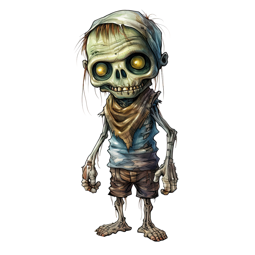 Bügelbild - Plott - Halloween  Zombie Skull - 13cm x 6cm