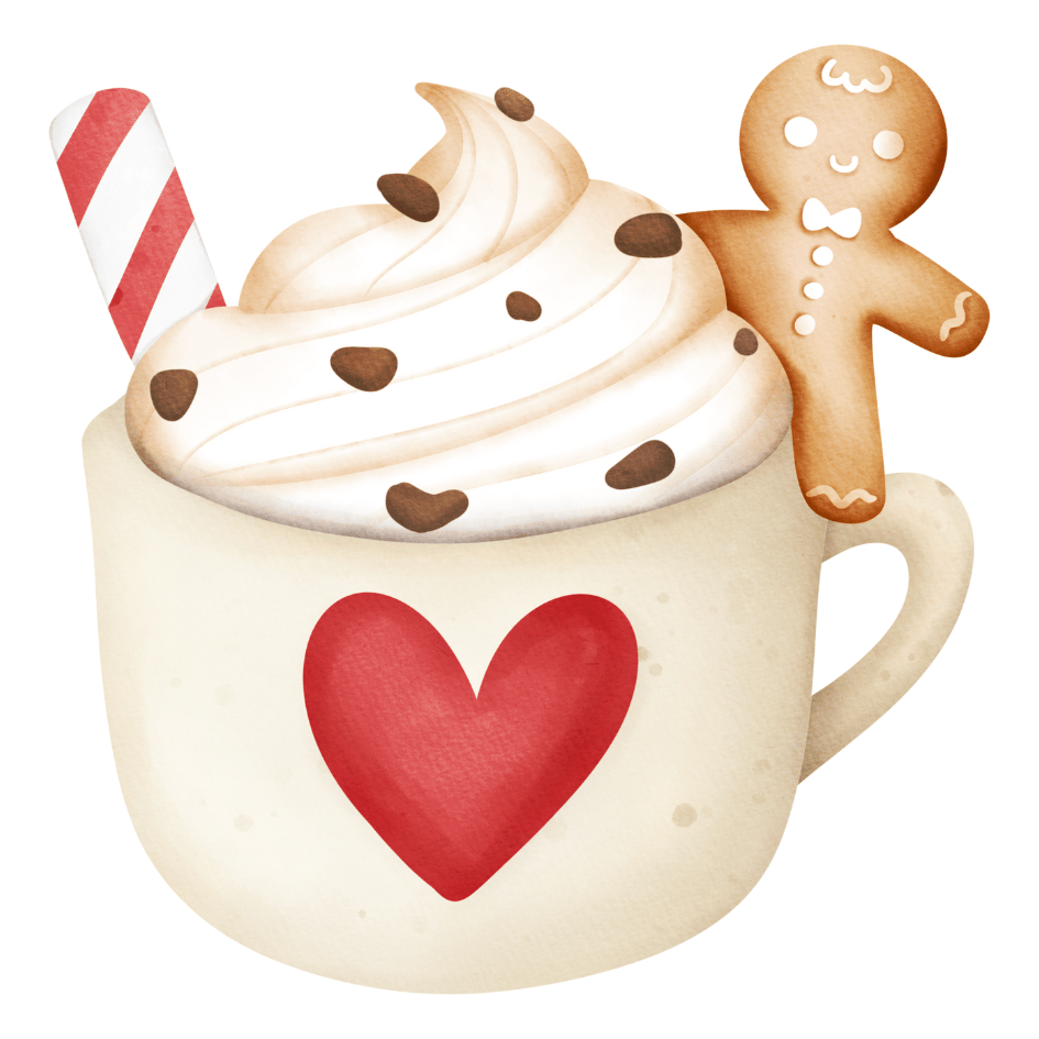 Bügelbild - Plott - Lebkuchen Tasse - 13,2cm x 13,3cm