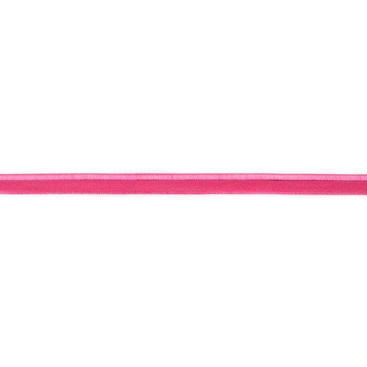 Elastisches Paspelband in Pink, 10mm Breite, hochwertige Meterware aus Polyamid-Mix für Lingerie, Sportmode und flexible Konturen.