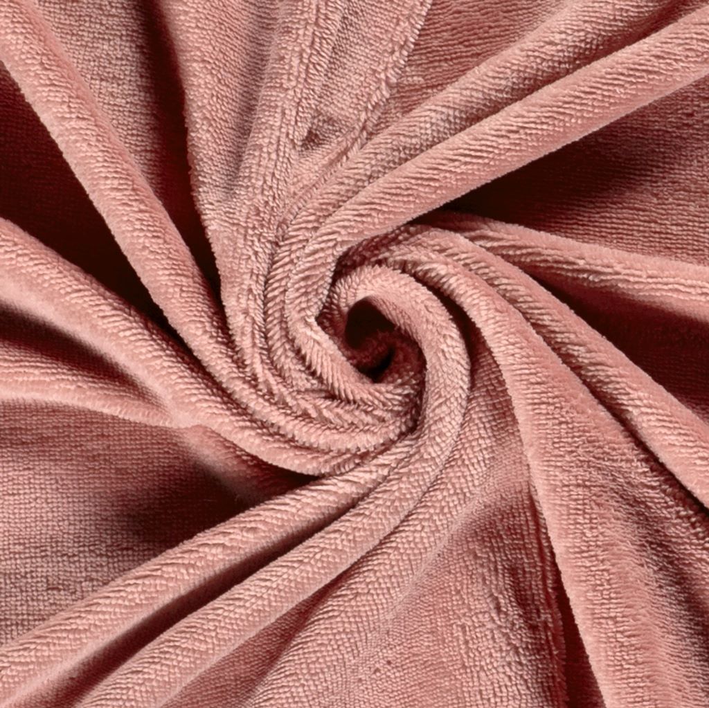 Bambus Frotte Fleece - Uni - Altrosa
