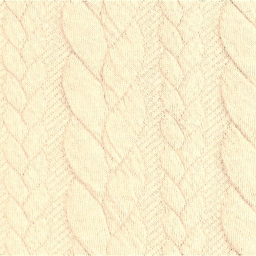Jacquardjersey - Edles Zopfmuster - Ecru
