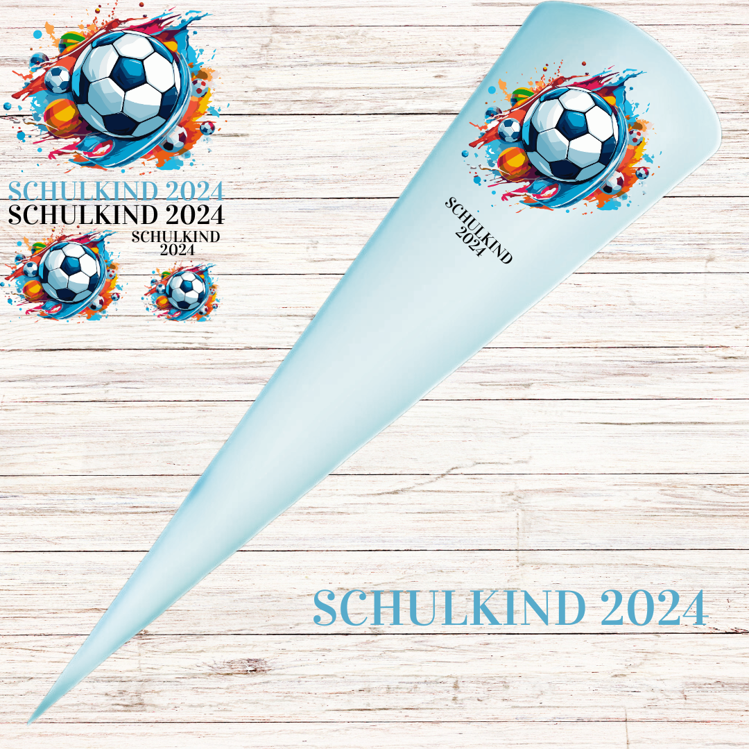 Bügelbild - Plott - Schulanfang - Fußball - 20,7cm x 29,7cm