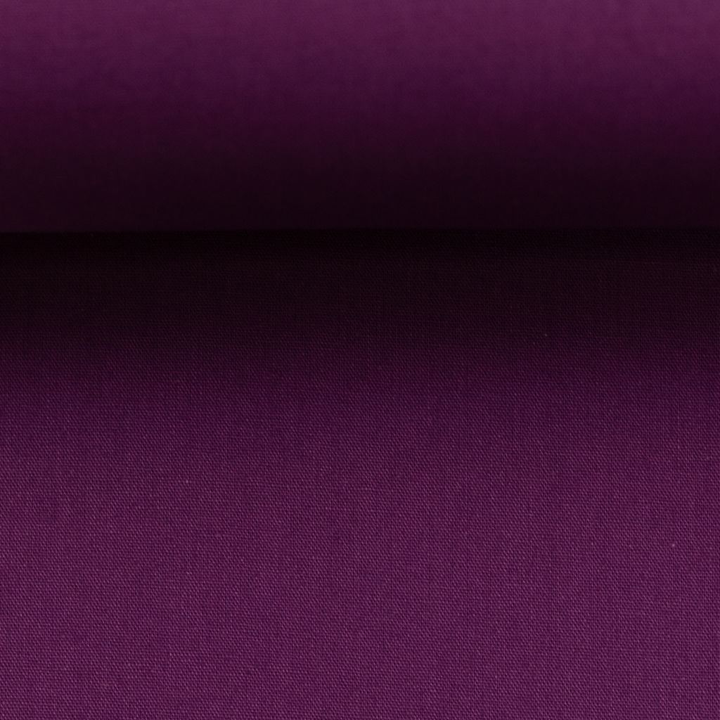 Uni Baumwollstoff Heide in Lila – kräftige dunkellila Webware