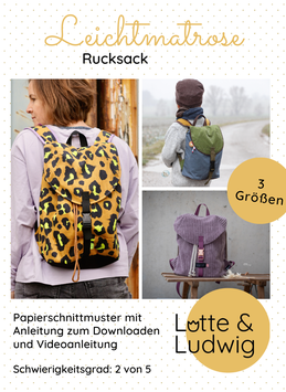 Papierschnittmuster - Lotte & Ludwig - Leichtmatrose Rucksack