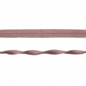 Einfassband elastisch 20 mm - Taupe glänzend