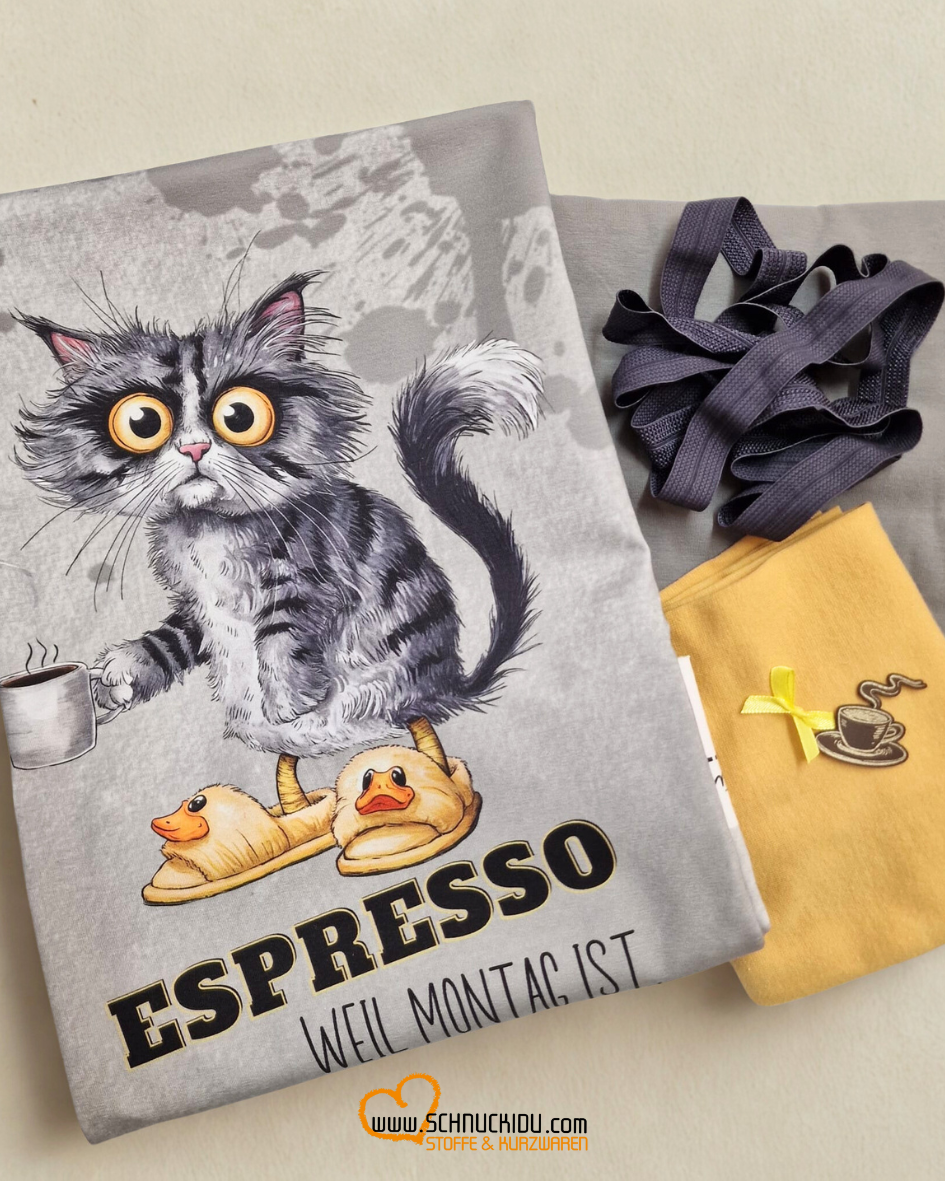 Sofortkauf - Panel Eigendesign  - Jersey - ca. 82x155cm - Espresso