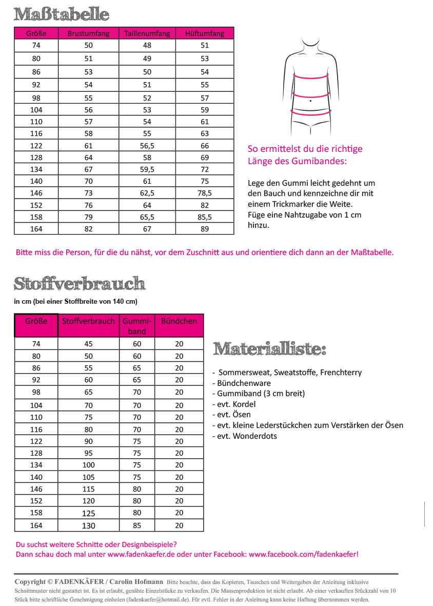 Papierschnittmuster Fadenkäfer - Jogginghose "Chris" - Kinder