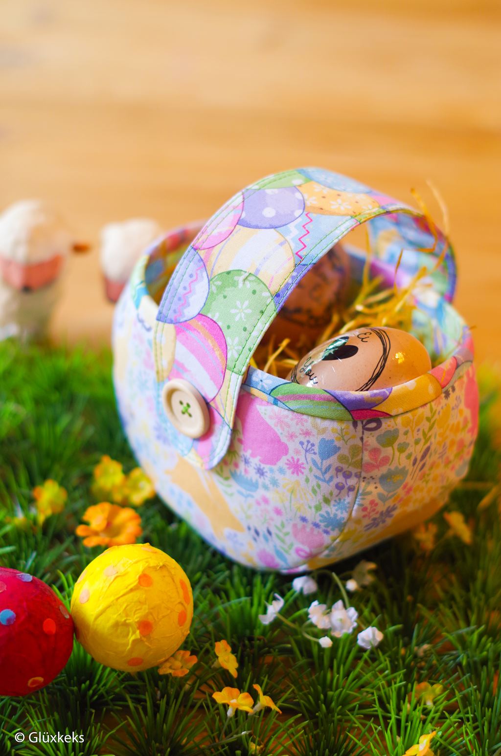 Webware - Baumwolle - Swafing - Ostern - Happy Easter - Hühner auf Weiß