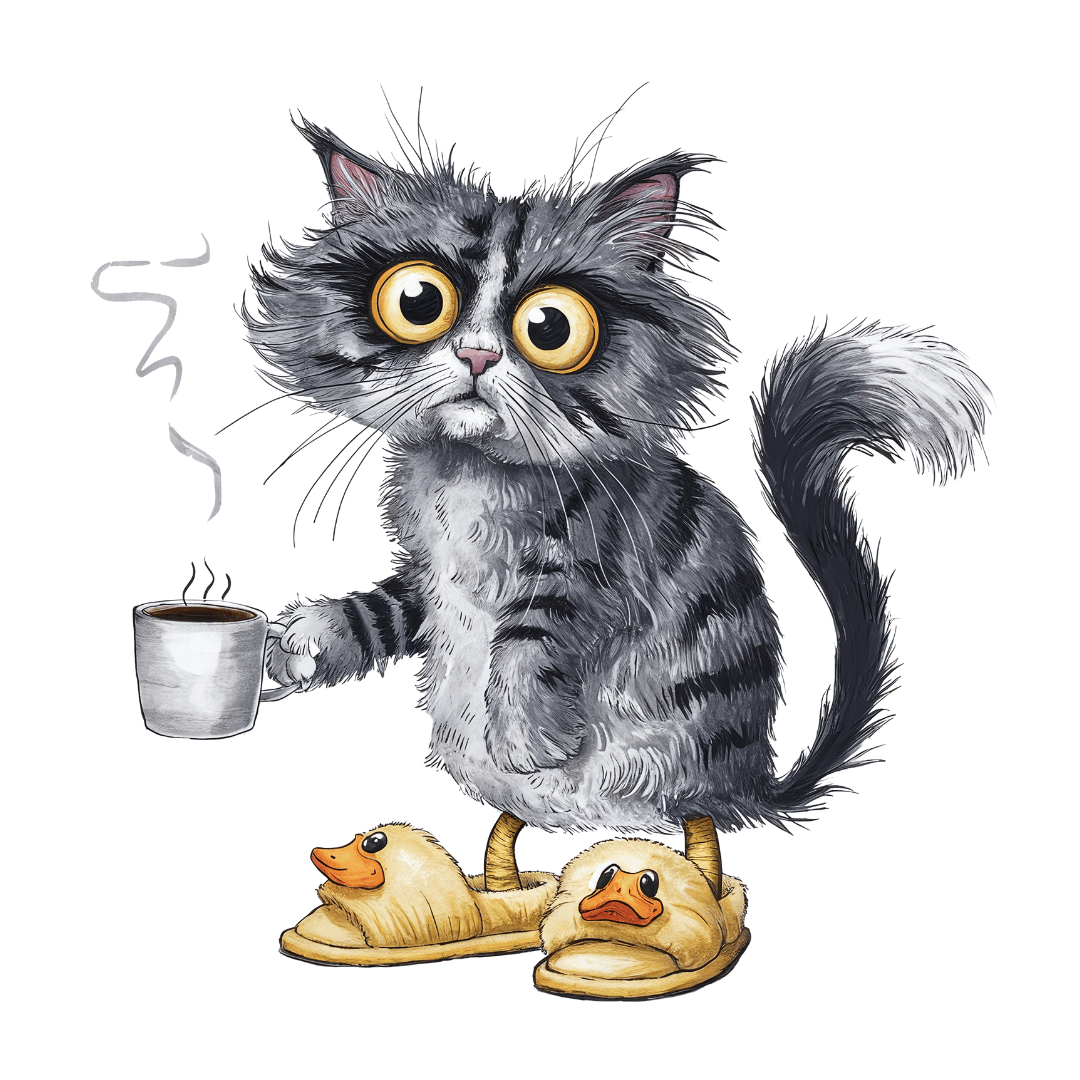 Bügelbild - Plott - Espresso Cat - 14cm x 14,6cm