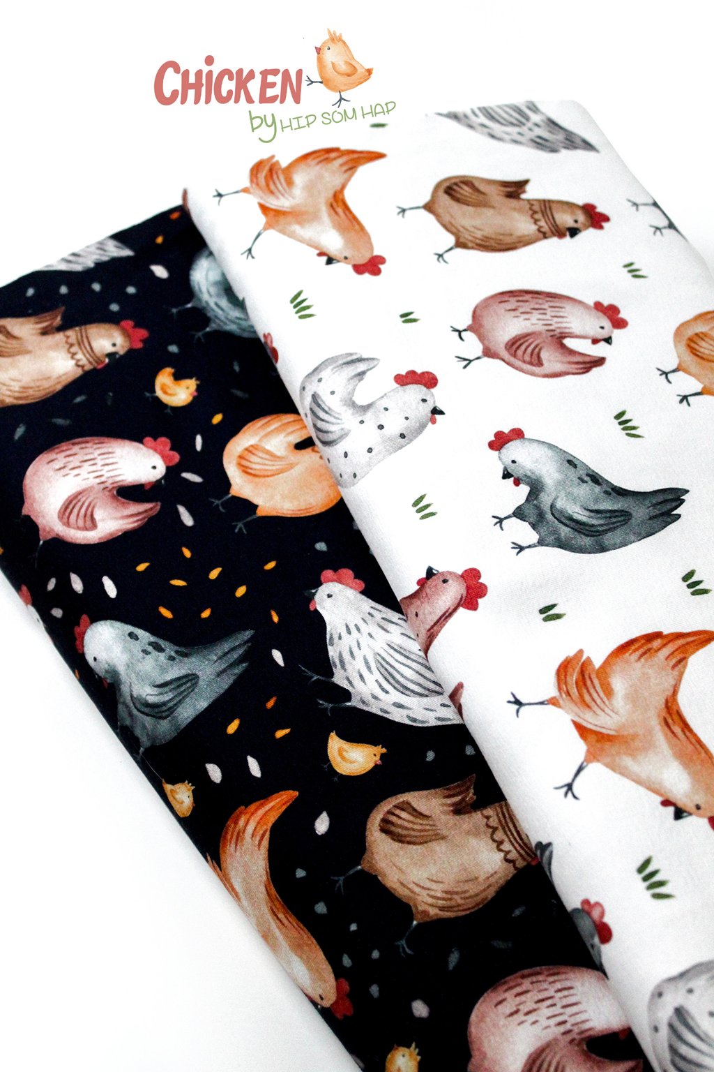 Motivjersey – Digitaldruck – Swafing - Chicken by Som Hap - Navy