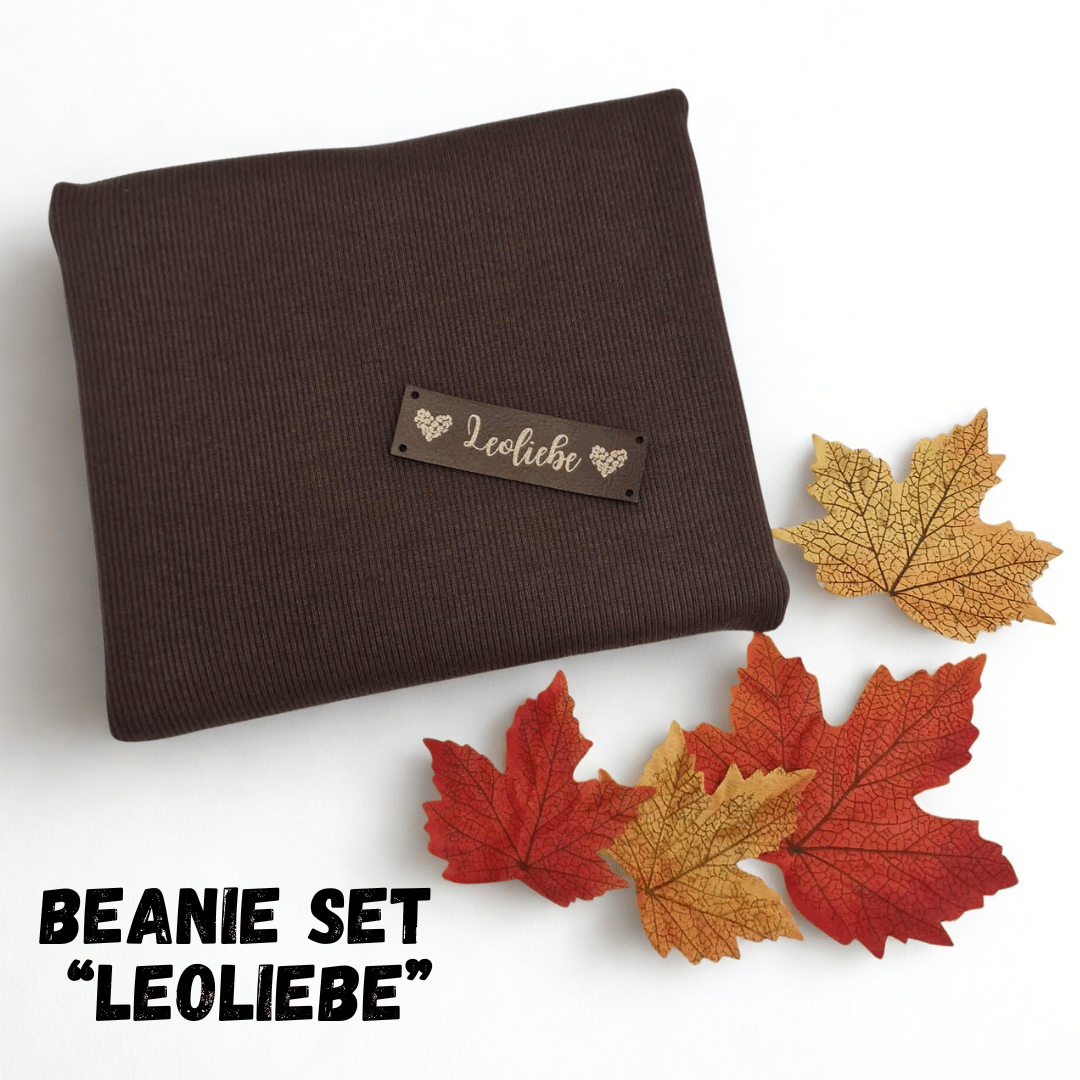 DIY Nähset - Stoffpaket - Hipster Beanie - Leoliebe