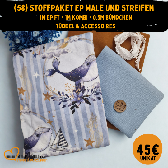 Stoffpaket - UNIKAT - Wale und Streifen