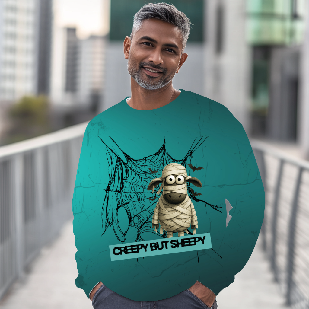 VORORDER - Panel Eigendesign  - French Terry - ca. 82x145cm - Creepy Sheepy