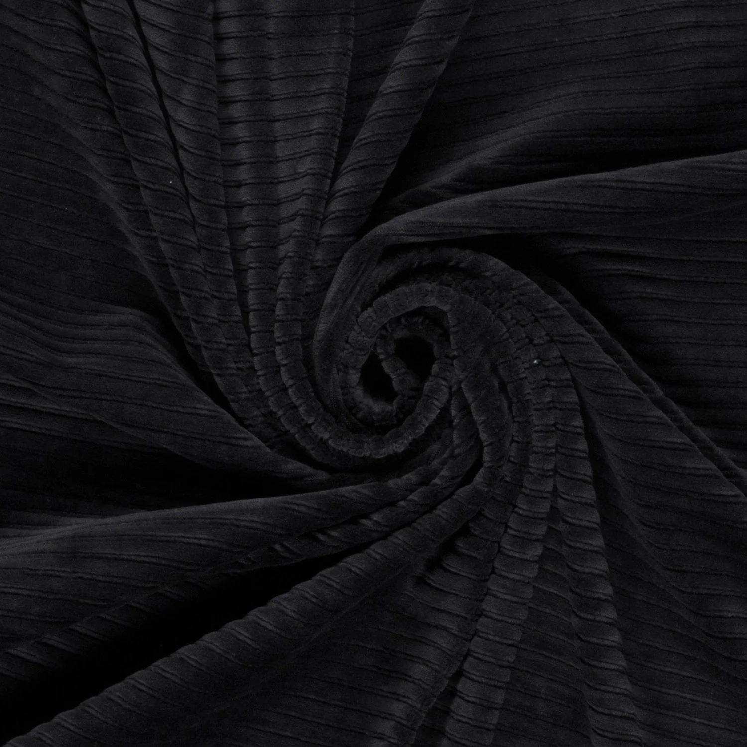 Nicky - Velours Rib -  Cordjersey - Grob - Schwarz
