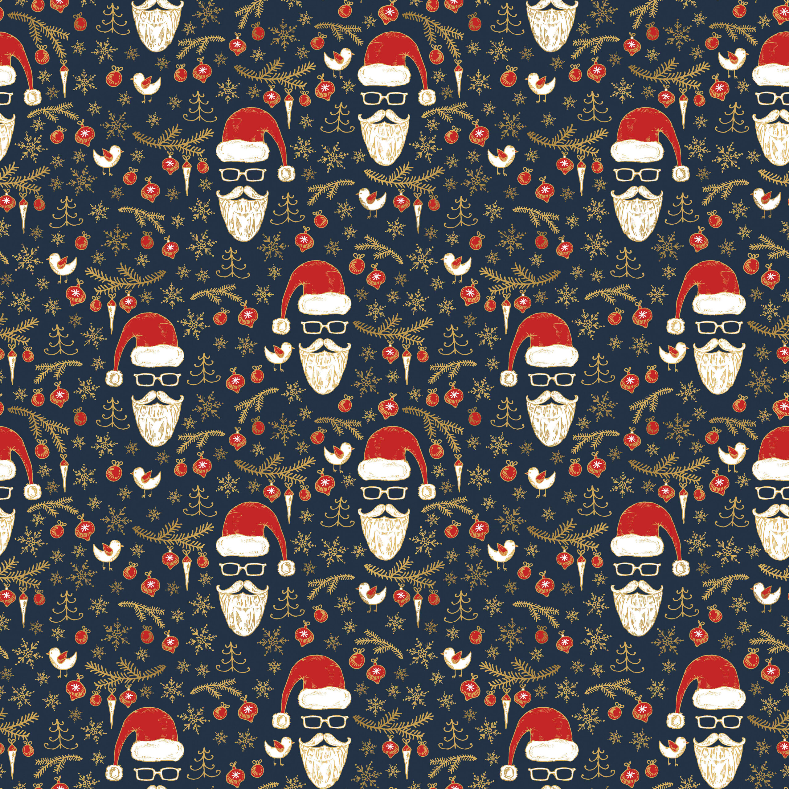 Webware - Baumwollstoff - Weihnachten - Weihnachtshipster