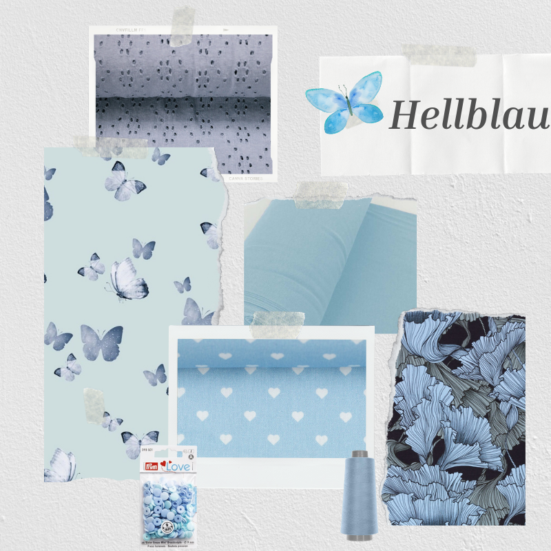 Stoffe und Kurzwaren in Hellblau - Inspiration - Farbwelten - Hellblau