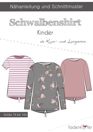 Papierschnittmuster Fadenkäfer - Schwalbenshirt für Kinder