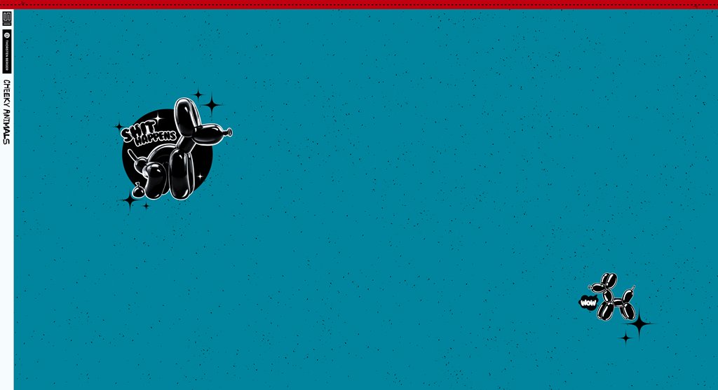 Näh-Inspiration: Thorsten Berger Panel Cheeky Animals aus Swafing French Terry Panel Türkis