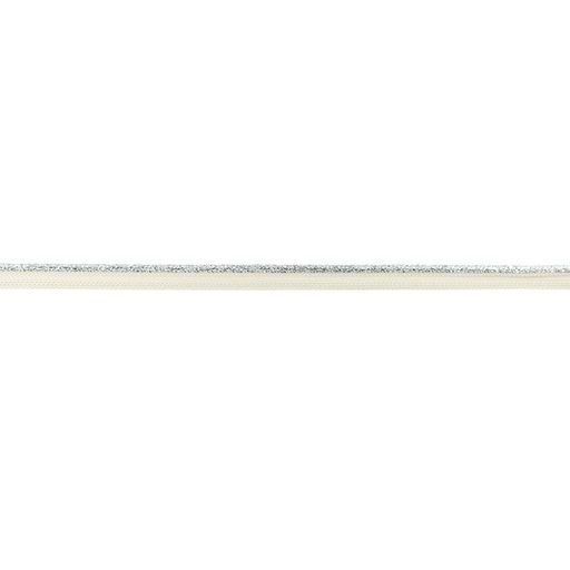 Paspelband mit Lurex - 10 mm - Sand/Silber