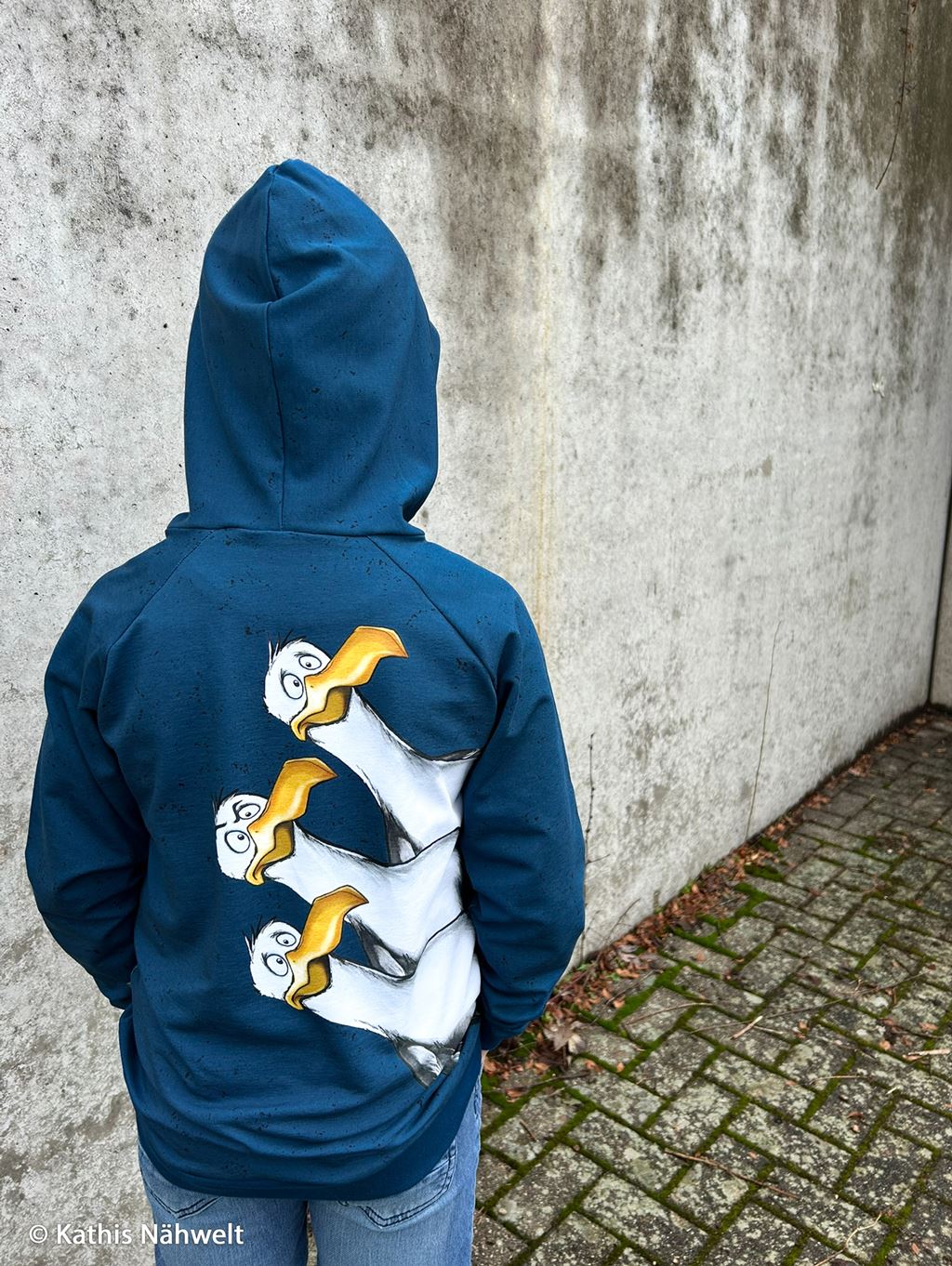 French Terry - Seagull Ole by Thorsten Berger - Kombistoff - Blau