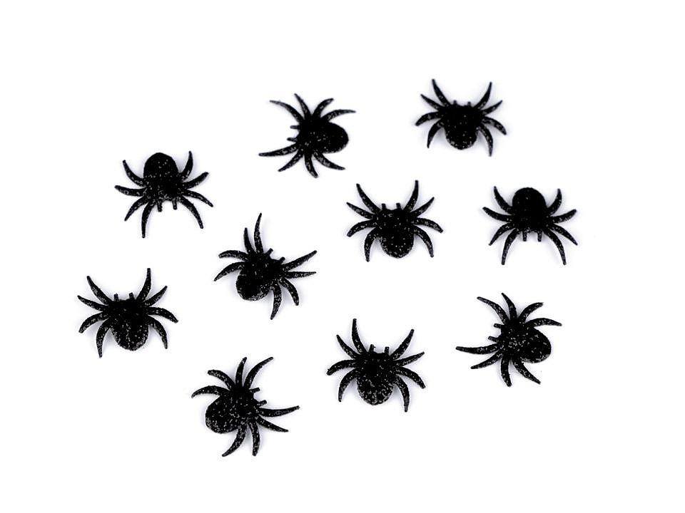 Aufbügler - Patch - Patches - Spinne - Schwarz - Glitzer - 1,8 x 1,8cm 