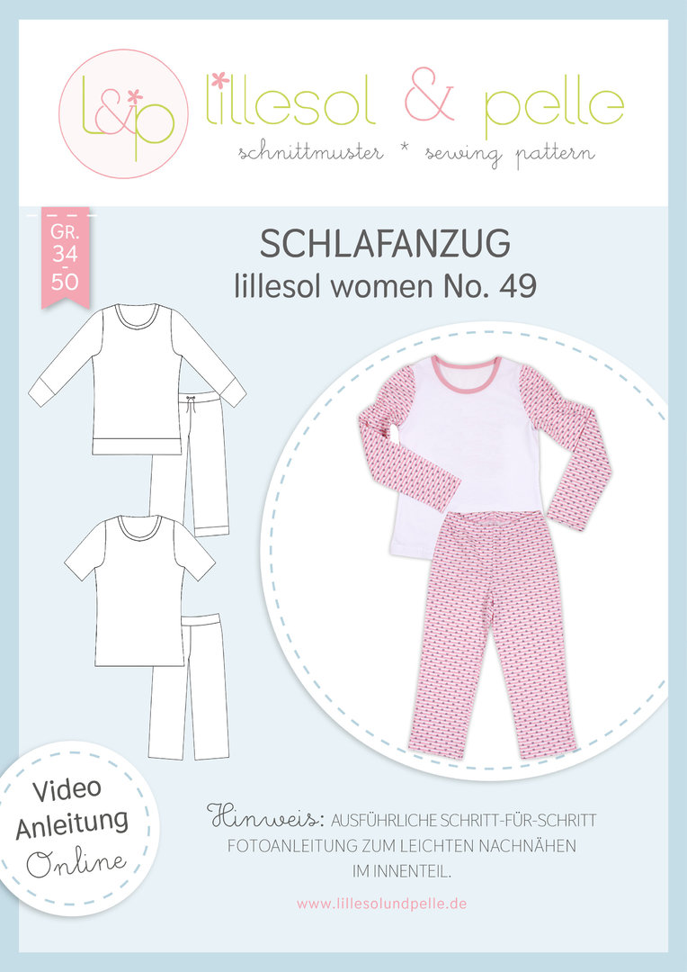 Papierschnittmuster lillesol women No.49 Schlafanzug