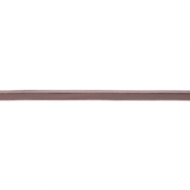 Elastisches Paspelband in Dunkeltaupe, 10mm Breite, hochwertige Meterware aus Polyamid-Mix für Lingerie, Loungewear und flexible Konturen.