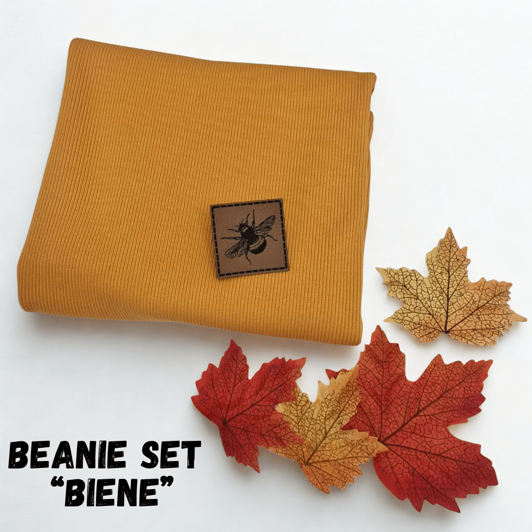 DIY Nähset - Stoffpaket - Hipster Beanie - Biene