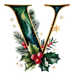 Personalisierter DTF Bügelbild Buchstabe für Weihnachtsservietten in 12cm – Lieferdatum ab 2026