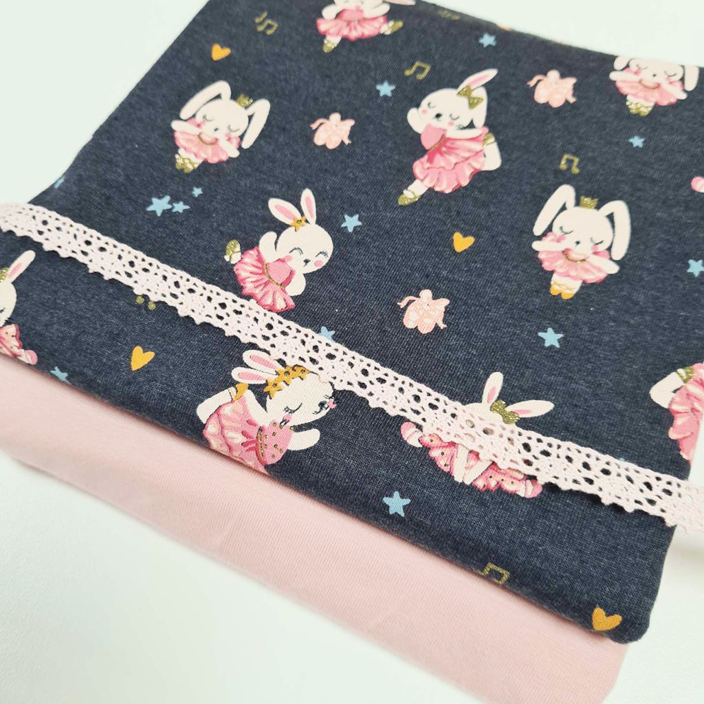 Stoffpaket - Mini Stoffpaket - Ballerina Hasen