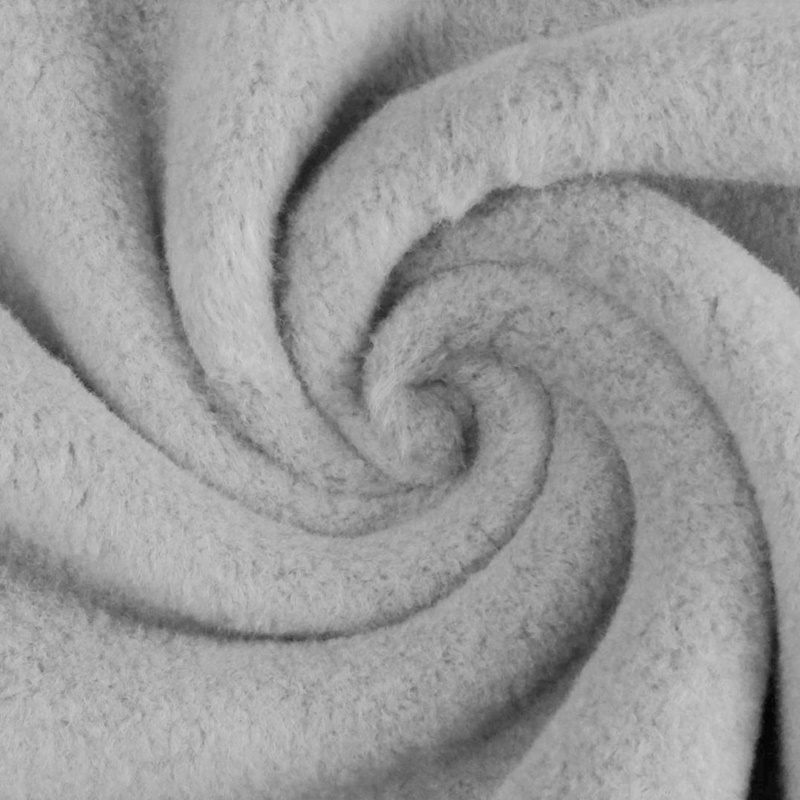 Fleece - Baumwollfleece - Uni - Hellgrau