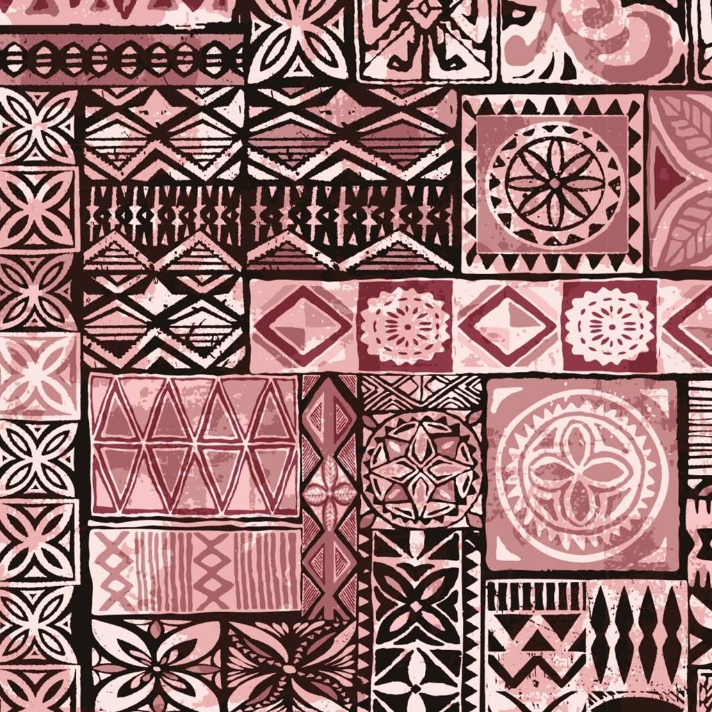 Viskose - Viskosejersey - Digitaldruck - Ethnic auf Altrosa