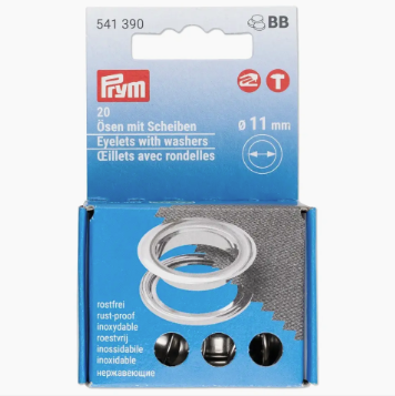 PRYM - PRYM  VARIO Creative Tool - Ösen mit Scheiben 11mm - Silber - 20 Stück